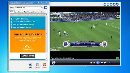 Phần mềm xem bóng đá trực tuyến tốt nhất sopcast