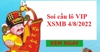 Soi cầu lô VIP KQXSMB 4/8/2022