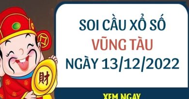 Soi cầu bạch thủ xổ số Vũng Tàu ngày 13/12/2022 thứ 3 hôm nay